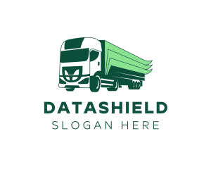 Truck - Green Cargo Truck logo design