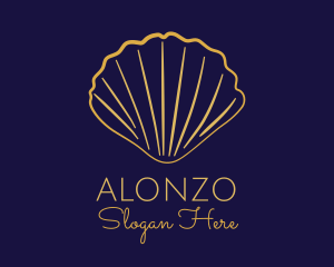 Gold Elegant Seashell logo design