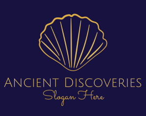 Gold Elegant Seashell logo design