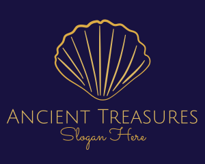 Gold Elegant Seashell logo design