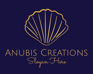 Gold Elegant Seashell logo design