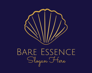 Gold Elegant Seashell logo design