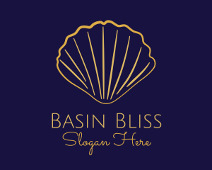 Gold Elegant Seashell logo design