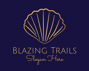 Gold Elegant Seashell logo design