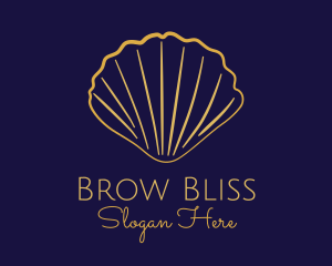 Gold Elegant Seashell logo design