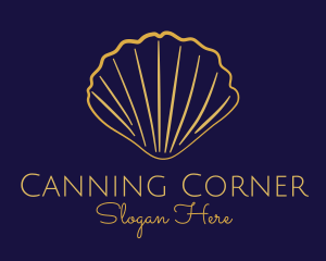 Gold Elegant Seashell logo design