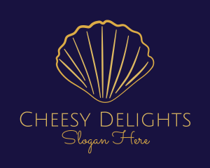 Gold Elegant Seashell logo design