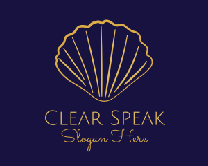 Gold Elegant Seashell logo design