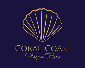 Gold Elegant Seashell logo design