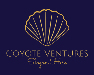 Gold Elegant Seashell logo design