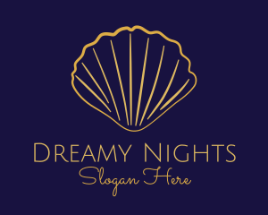 Gold Elegant Seashell logo design