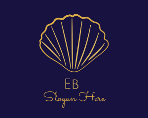 Gold Elegant Seashell logo design