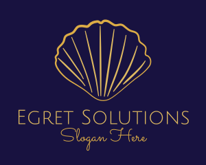 Gold Elegant Seashell logo design