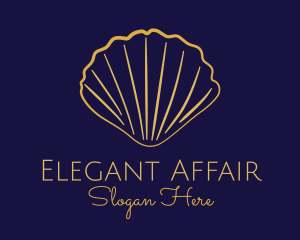 Gold Elegant Seashell logo design