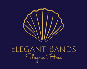 Gold Elegant Seashell logo design