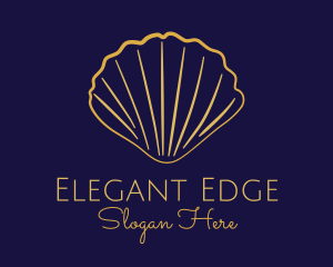 Gold Elegant Seashell logo design