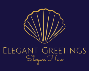 Gold Elegant Seashell logo design