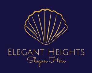 Gold Elegant Seashell logo design