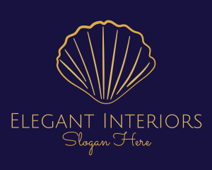 Gold Elegant Seashell logo design