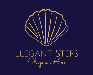 Gold Elegant Seashell logo design