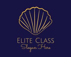 Gold Elegant Seashell logo design