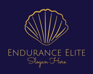 Gold Elegant Seashell logo design