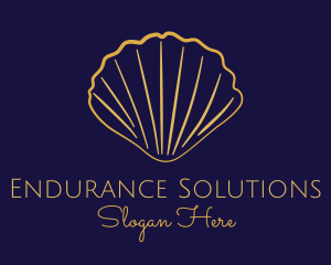 Gold Elegant Seashell logo design