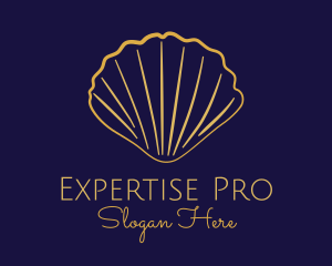 Gold Elegant Seashell logo design