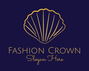 Gold Elegant Seashell logo design