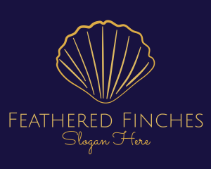 Gold Elegant Seashell logo design