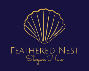 Gold Elegant Seashell logo design