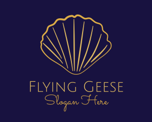 Gold Elegant Seashell logo design