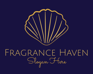 Gold Elegant Seashell logo design