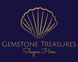 Gold Elegant Seashell logo design