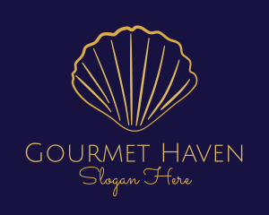 Gold Elegant Seashell logo design