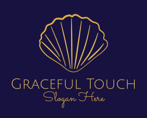 Gold Elegant Seashell logo design