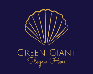 Gold Elegant Seashell logo design