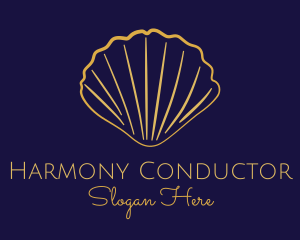 Gold Elegant Seashell logo design