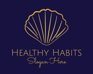 Gold Elegant Seashell logo design