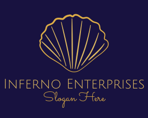 Gold Elegant Seashell logo design