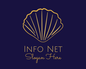 Gold Elegant Seashell logo design