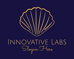 Gold Elegant Seashell logo design