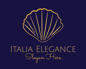 Gold Elegant Seashell logo design