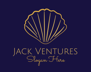 Gold Elegant Seashell logo design