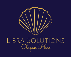 Gold Elegant Seashell logo design