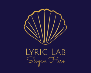 Gold Elegant Seashell logo design