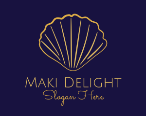 Gold Elegant Seashell logo design