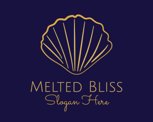 Gold Elegant Seashell logo design