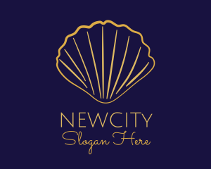 Gold Elegant Seashell logo design