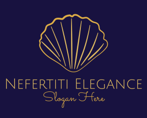 Gold Elegant Seashell logo design